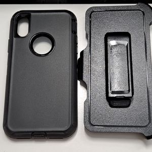 case clip for iphone x/xs 5.8" color black new